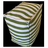 LL - Annie Selke Fresh American Majestic Cube Pouf Vertical Sage