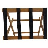 LL - Wooden Folding Luggage Rack with Black Straps