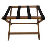 LL - Wooden Folding Luggage Rack with Black Straps