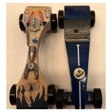 LL - Collection of 7 Vintage Wooden Pinewood Derby Slot Cars