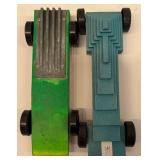 LL - Collection of 7 Vintage Wooden Pinewood Derby Slot Cars