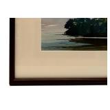 LL - Framed Watercolor Landscape Painting Signed by Artist