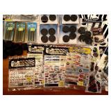 LL - Large Slot Car Accessory Lot with Wheels, Weights, Tools, and Decals