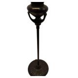 LL - Pair of 22.5 Inch Black Metal Table Lamps with Hammered Base
