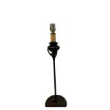 LL - Pair of 22.5 Inch Black Metal Table Lamps with Hammered Base