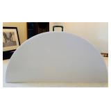 LL - Folding 47 Inch Round Utility Table with Metal Legs