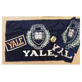 LL - Yale Memorabilia Set with Large 35x57 Inch Flag, Felt Pennant, and Mini Helmet