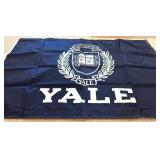 LL - Yale Memorabilia Set with Large 35x57 Inch Flag, Felt Pennant, and Mini Helmet