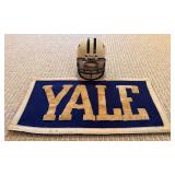 LL - Yale Memorabilia Set with Large 35x57 Inch Flag, Felt Pennant, and Mini Helmet