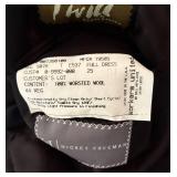 LL - Hickey Freeman Full Dress Tails Suit 44R Jacket 38W Pants Black Wool