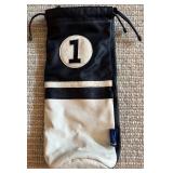 LL - Deluxe Wine Gift Set with Wooden Box and Black-White Wine Bag