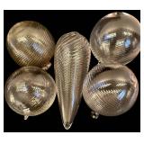LL - Collection of Vintage Glass Ornaments in Assorted Sizes and Colors