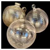 LL - Collection of Vintage Glass Ornaments in Assorted Sizes and Colors