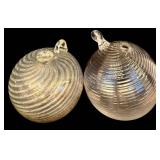 LL - Collection of Vintage Glass Ornaments in Assorted Sizes and Colors