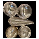 LL - Collection of Vintage Glass Ornaments in Assorted Sizes and Colors