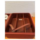 LL - Pottery Barn Vintage Leather Travel Cocktail Kit and Deluxe Wine Gift Set