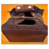 LL - Pair of Vintage Leather Tool Totes
