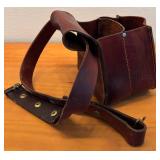 LL - Pair of Vintage Leather Tool Totes
