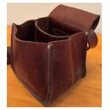 LL - Pair of Vintage Leather Tool Totes
