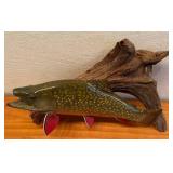 LL - 17 Inch Brook Trout Fish Wall Mount on Driftwood