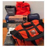 LL - Hunting Gear Lot: Simms Bag, Field & Stream Sleeping Bag, Aqua Quest Tarp, Backpack Tent, and Accessories