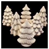 LL - Christmas Decor Set with Porcelain Angel Ornaments, Miniature Trees, and Advent Calendar