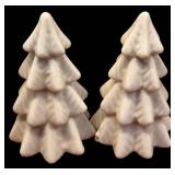 LL - Christmas Decor Set with Porcelain Angel Ornaments, Miniature Trees, and Advent Calendar