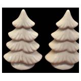 LL - Christmas Decor Set with Porcelain Angel Ornaments, Miniature Trees, and Advent Calendar