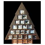 LL - Christmas Decor Set with Porcelain Angel Ornaments, Miniature Trees, and Advent Calendar