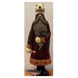 LL - Set of 2 Christmas Decor Santa Figurines, Fishing and Polar Bear Designs - 14 in Tall