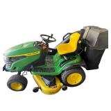 John Deere S170 Riding Lawn Tractor with Bagger Attachment