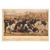 Framed 1920 Everett Henry Print: First Intercollegiate Championship Football Game Yale vs Princeton
