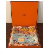 Hermes Les Folies du Faubourg Silk Scarf with Box