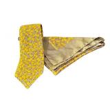 Hermes Paris 100% Silk Tie and Pocket Square