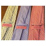Set of 3 Vineyard Vines Neck Ties with Nautical and Palm Tree Patterns