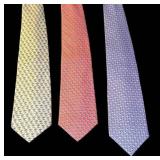 Set of 3 Vineyard Vines Neck Ties with Nautical and Palm Tree Patterns