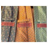 Set of 3 Vineyard Vines Patterned Silk Neckties