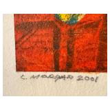 Framed Abstract Mixed Media Artwork