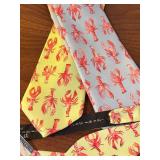 J. McLaughlin Lobster Pattern Tie and Bow Tie Set