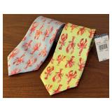 J. McLaughlin Lobster Pattern Tie and Bow Tie Set