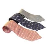 Set of 3 Vineyard Vines Silk Neck Ties with Nautical Patterns
