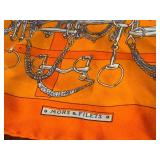Hermes Paris Mors et Filets 100% Silk Pocket Scarf / Square