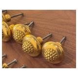 Set of 27 Vintage Gold-Tone Metal Drawer Pulls and Knobs