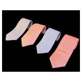 Set of 4 Vineyard Vines Silk Patterned Ties Assorted Designs