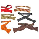 Set of 6 Designer Silk Bow Ties by Robert Talbott, Barneys New York, and Hanauer
