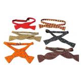 Set of 6 Designer Silk Bow Ties by Robert Talbott, Barneys New York, and Hanauer