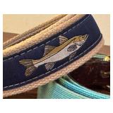 Set of 3 Fish-Themed Needlepoint and Canvas Belts by Zep-Pro and Smathers & Branson