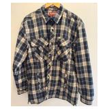 Simms Plaid Long Sleeve Snap Shirt, Size Large