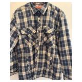 Simms Plaid Long Sleeve Snap Shirt, Size Large