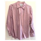 Southern Tide Classic Fit L Orange and Blue Check Long Sleeve Shirt